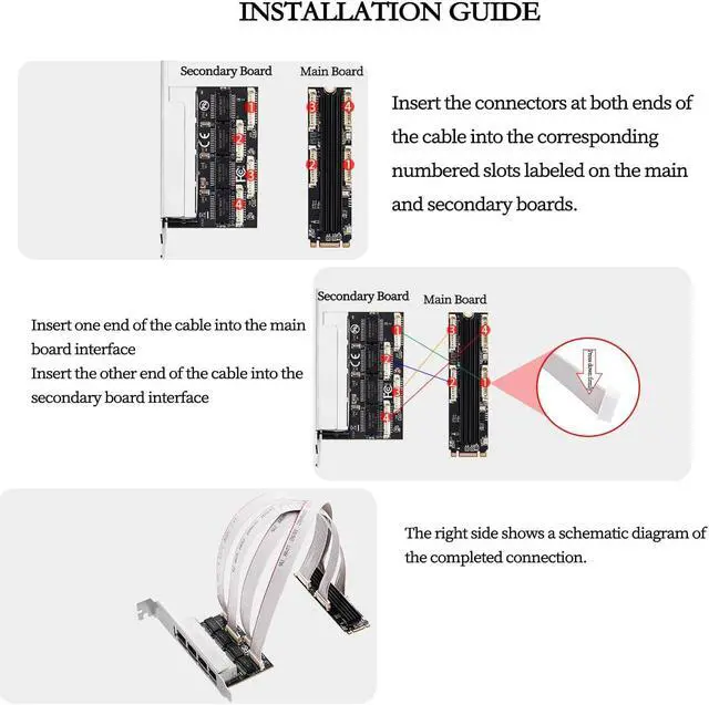 Alt view image 5 of 7 - M.2 (B+M Key) to 4-Port RJ45 Gigabit Ethernet Network Card RTL8111H Chip LAN Adapter with 4 RJ45 Ports, High-Speed 10/100/1000 Mbps for Gaming, NAS, Industrial Control & Servers