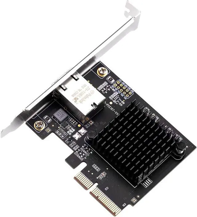 Alt view image 3 of 7 - 1 Port 10 Gigabit Ethernet Network Card - PCIe x4 10Gb 10GBASE-T NIC AQTION AQC107-10Gbps Ethernet PCI-Express x4 Adapter SD-PEX24055