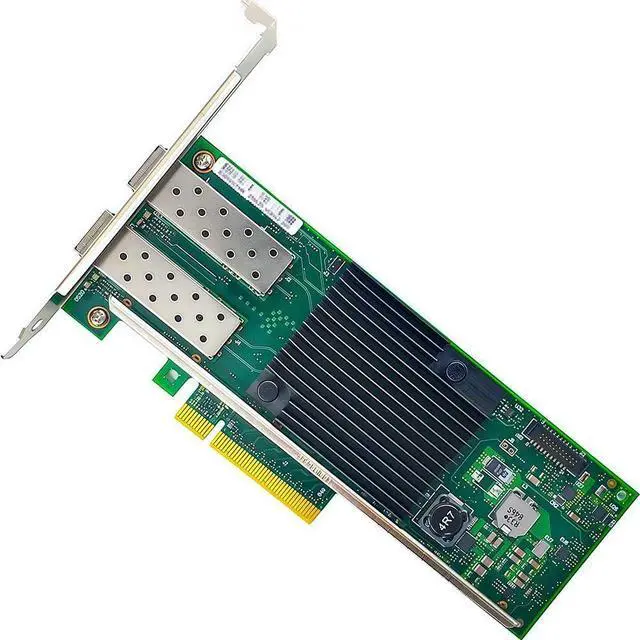 Main image of 10GbE SFP+ Network Card Compatible with X710-DA2 PCIe Ethernet Card, 2 Ports SFP+ (10GBASE-SR/LR, DAC/AOC), PCIe 3.0, SR-IOV VXLAN/Geneve NVGRE, Jumbo Frames, PXE iSCSI, PCI Network Adapter