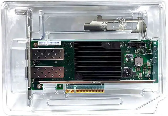 Alt view image 5 of 5 - 10GbE SFP+ Network Card Compatible with X710-DA2 PCIe Ethernet Card, 2 Ports SFP+ (10GBASE-SR/LR, DAC/AOC), PCIe 3.0, SR-IOV VXLAN/Geneve NVGRE, Jumbo Frames, PXE iSCSI, PCI Network Adapter