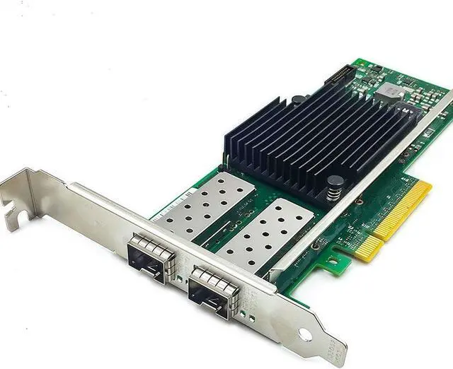 Alt view image 3 of 5 - 10GbE SFP+ Network Card Compatible with X710-DA2 PCIe Ethernet Card, 2 Ports SFP+ (10GBASE-SR/LR, DAC/AOC), PCIe 3.0, SR-IOV VXLAN/Geneve NVGRE, Jumbo Frames, PXE iSCSI, PCI Network Adapter