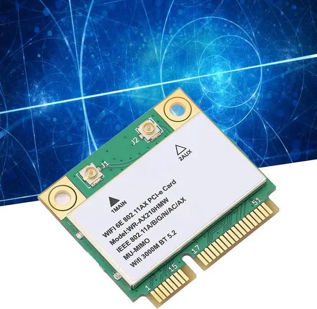 Alt view image 4 of 7 - Wireless Network Card 5374M, 2400MBps to 6Ghz, Mu Mimo Multi Threading Technology, WiFi 6E 5G Three Frequency Gigabit, PCB WiFi Card, BT5.2 is Suitable for Laptop Computers