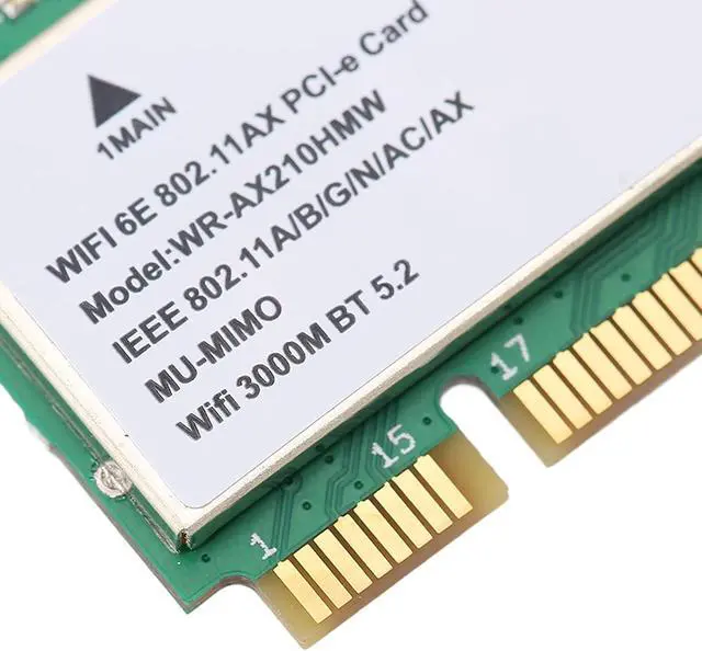 Alt view image 6 of 7 - Wireless Network Card 5374M, 2400MBps to 6Ghz, Mu Mimo Multi Threading Technology, WiFi 6E 5G Three Frequency Gigabit, PCB WiFi Card, BT5.2 is Suitable for Laptop Computers