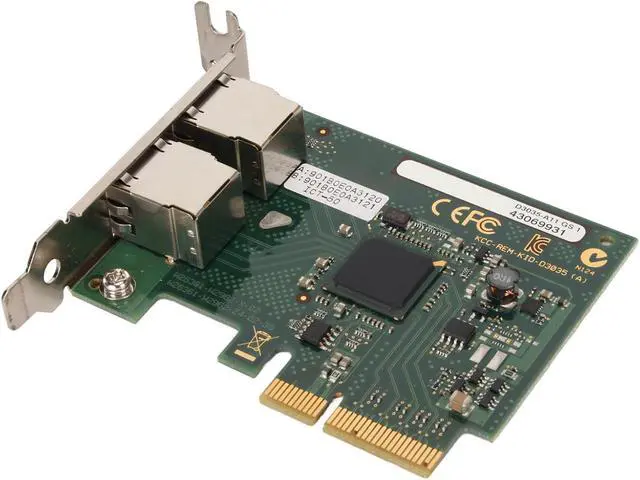 Alt view image 4 of 7 - Server Network Adapter 10 100 1000Mbps 2 RJ45 Remote Wake Up Self Adaptive PCIe Network Card for Gigabit, Professional Accessories