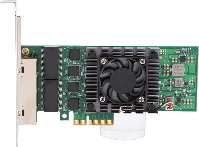 Alt view image 5 of 6 - Gigabit Ethernet Network Card, PCI Express X4 NIC Card with 4 RJ45 Ports and LED Indicators, for Servers Desktops Industrial Computers