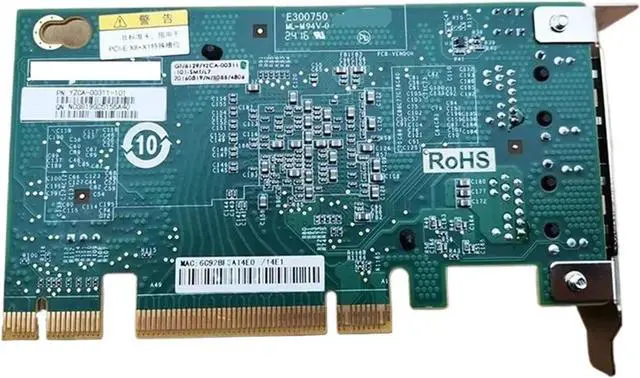 Alt view image 3 of 3 - for X540-T2 PCI-E X8 10G Dual Port 10 Gigabit RJ45 Interface Network Card YZCA-00311-101(with High Profile)