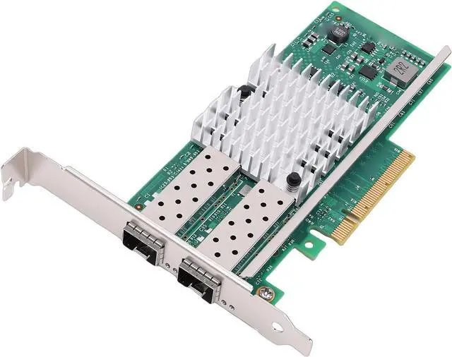 Main image of LICAEVEY 10GB PCIe X8 Fiber Optic Network Card, Dual SFP Ports Ethernet Adapter with 82599 Chip Support, for Wins VMware Server Systems