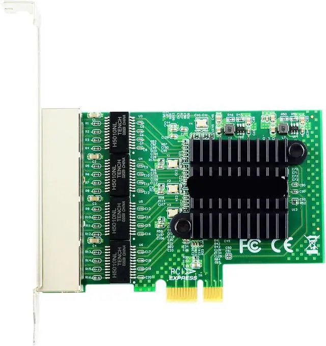 Alt view image 2 of 3 - RTL8111GN 4 Port 10/100/1000M PCIe x1 Gigabit Ethernet Network Card Adapter for Desktops RTL8111F Four Port(NA8111F-T4)