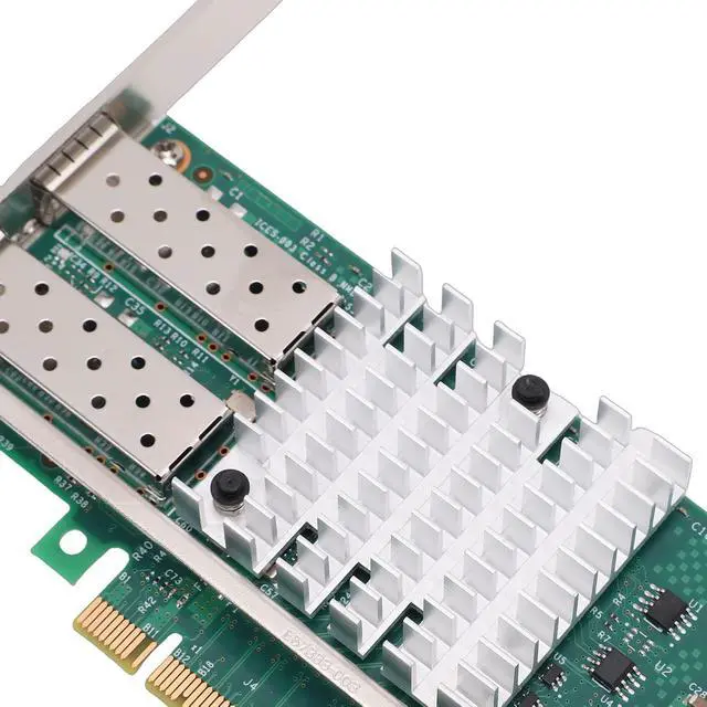 Alt view image 6 of 7 - 10GB PCI E X8 Fiber Optic Network Card, Dual SFP + Port Ethernet Desktop Network Adapter Support for 82599 Chip Controller PCI Express Ethernet Adapter