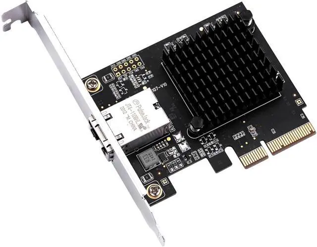 Alt view image 2 of 7 - 1 Port 10 Gigabit Ethernet Network Card - PCIe x4 10Gb 10GBASE-T NIC AQTION AQC107-10Gbps Ethernet PCI-Express x4 Adapter SD-PEX24055