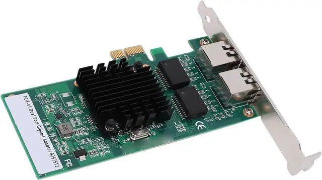 Main image of 1Gb Dual Port PCIE Network Card 82575 Chipset for 11,10, 100, 1000Mbps with Cat5e Cables