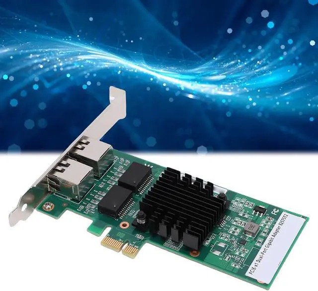 Alt view image 2 of 7 - 1Gb Dual Port PCIE Network Card 82575 Chipset for 11,10, 100, 1000Mbps with Cat5e Cables