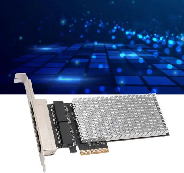 Alt view image 3 of 7 - Cryfokt 2.5G 4 Port Ethernet Card, I226 V Chip PCIE Network Interface Card with 4 RJ45 Ports forWindows7 8 10 11 OSX Desktop PC for desktops workstations Servers