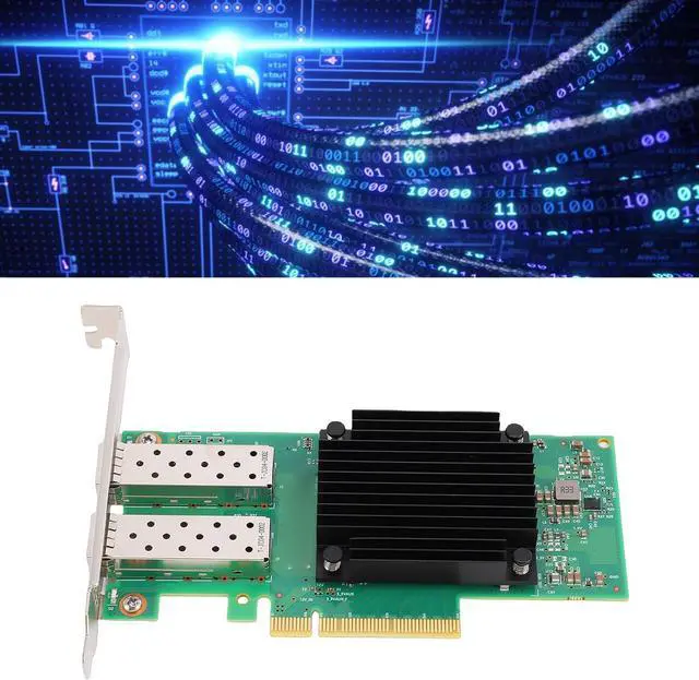 Alt view image 2 of 7 - Diyeeni 2 Port Ethernet Network Card 25G SFP28 PCIe Network Adapter with ConnectX5EN Chip for Data Center Cloud Computing VMware