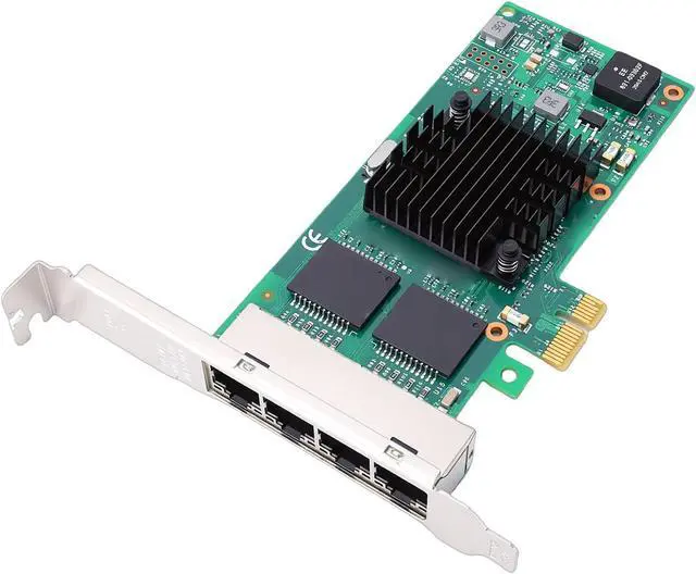 Alt view image 4 of 7 - SUNGOOYUE PCI Express Network Card, 4 RJ45 Ports PCIE 2.1 X1 Network Adapter with Low Profile Brackets, for Server Desktop PC Industrial Applications