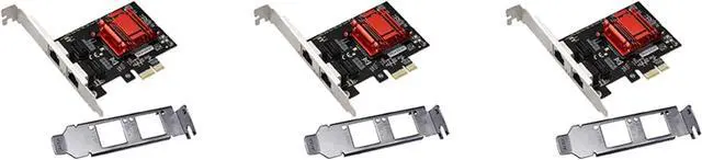 Main image of 3X Dual-Port PCIe Gigabit Network Card 1000M PCI Express Ethernet Adapter with 82576 Two Ports LAN NIC Card