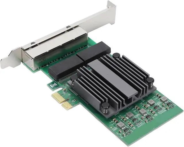Alt view image 4 of 7 - 100/1000Mbps Gigabit Ethernet PCI Express Network Card, 4 RJ45 Ports Gigabit Ethernet Server Adapter for 82571 Chip, Network Card with 8 LED Indicators
