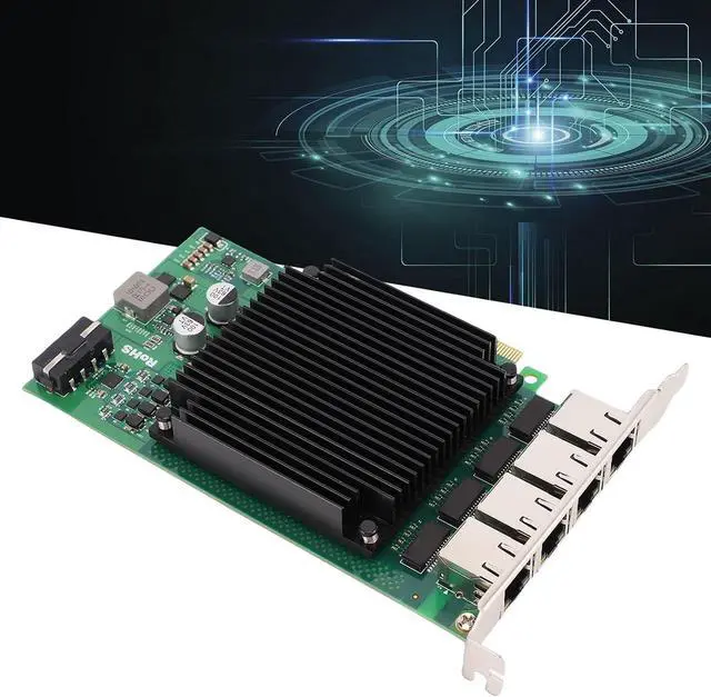 Alt view image 7 of 7 - EBTOOLS 4 Port PoE PCIe Network Card, i226 Main Control Chip 2.5G Gigabit Ethernet Card with Efficient Heat Dissipation Design, for Industrial Camera Capture