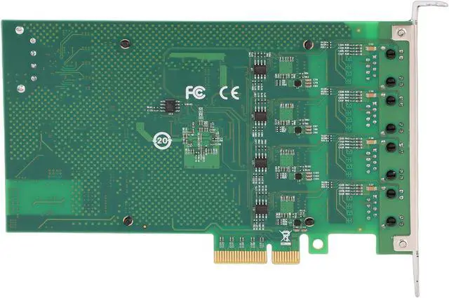 Alt view image 7 of 7 - GOWENIC 4 Port PoE PCIe Network Card, 2.5G Gigabit Ethernet Card with Heat Dissipation Design, RJ45 Ethernet NIC Adapter for Desktop PC Server Linux VMware