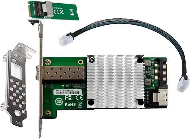 Alt view image 7 of 7 - M2 M Key 10G SFP Plus Fiber Network Adapter Compatible with X520 DA1 High Speed Desktop Server NIC with JL82599EN Chipset for Gaming Workstation and Industrial Control