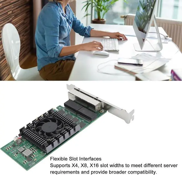 Alt view image 3 of 7 - 4 Port PCIE Network Card, and Stable Connection, Industrial Grade, 100/1000Mbps Speed, for I211 Chip, Compatible with, Vmware Esxi