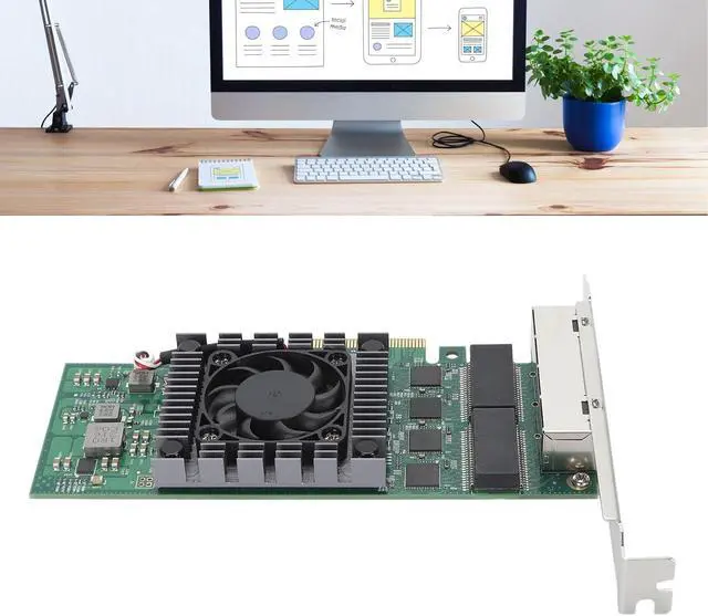 Alt view image 6 of 7 - 4 Port PCIE Network Card, and Stable Connection, Industrial Grade, 100/1000Mbps Speed, for I211 Chip, Compatible with, Vmware Esxi