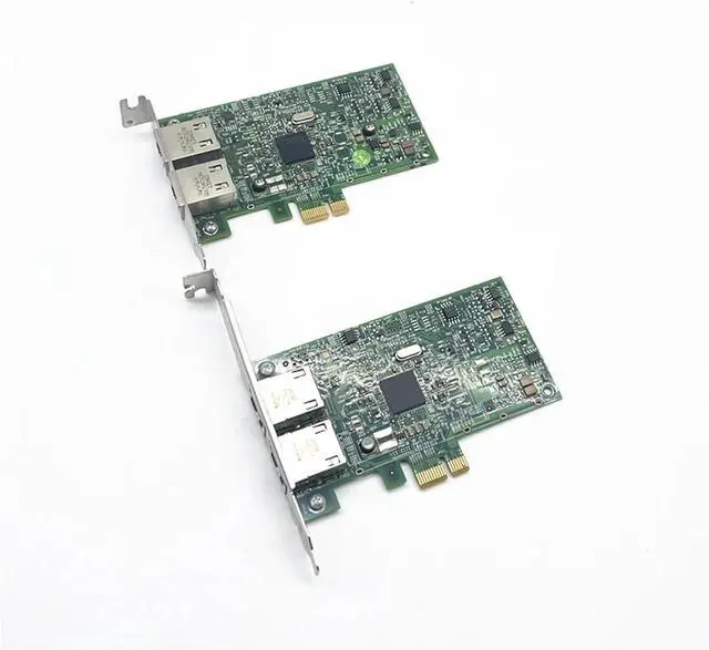 Alt view image 2 of 5 - 615730-B21 616012-001 NC332T BCM5720 PCI-E 1X Dual Port Gigabit Network Card for Server Industrial Computer PC(Full Height)