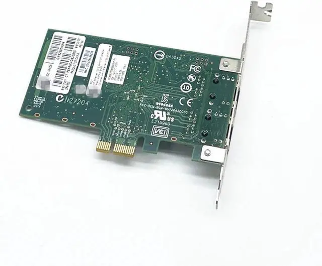 Alt view image 4 of 5 - 615730-B21 616012-001 NC332T BCM5720 PCI-E 1X Dual Port Gigabit Network Card for Server Industrial Computer PC(Full Height)
