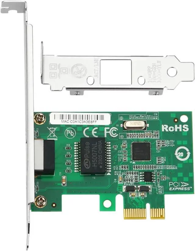Alt view image 2 of 3 - Suitable for I210-T1 Chip PCIe X1 RJ45 PXE Startup I210AT Single Port Wired Gigabit Ethernet Server Adapter