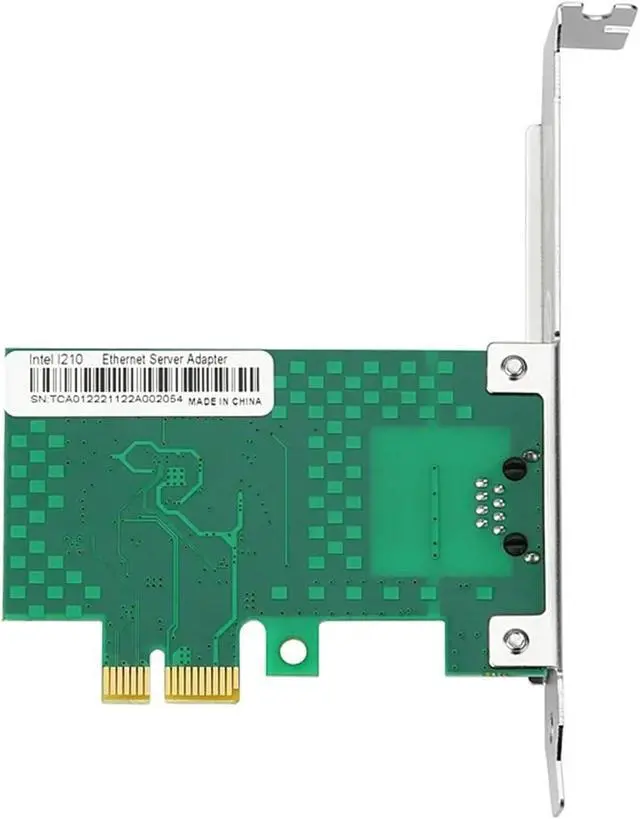 Alt view image 3 of 3 - Suitable for I210-T1 Chip PCIe X1 RJ45 PXE Startup I210AT Single Port Wired Gigabit Ethernet Server Adapter