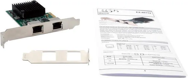 Alt view image 4 of 4 - EX-60112 2-Port 2.5Gigabit PCIe Network