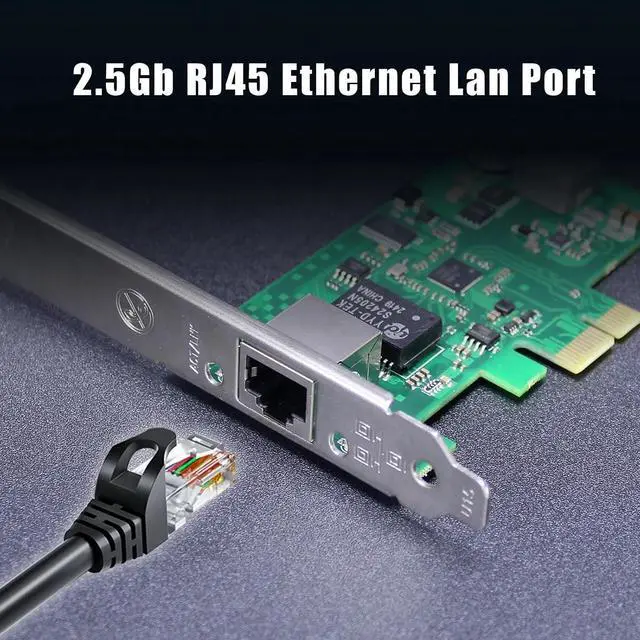 Alt view image 2 of 3 - 2.5Gb PoE+ Network Card, Ethernet RJ45 LAN Port, PCIE 3.1 X1 Interface, Regular & Low Profile Bracket