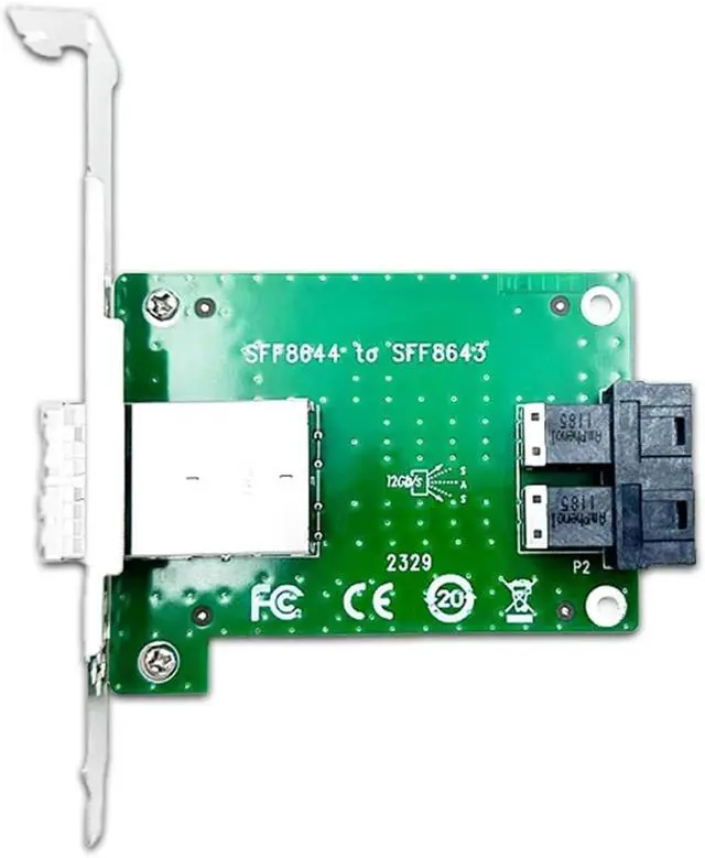 Alt view image 4 of 4 - 12G 2-Port SFF-8644 to SFF-8643 Expansion Card XIC4383