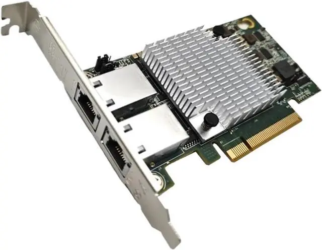 Alt view image 2 of 6 - 10G X540-T2 Ethernet Card PCI-E to RJ45 Double Port Nework Extend 10Gbps/5Gbps/2.5Gbps/1Gbps PCI Adapter Support PC Win10