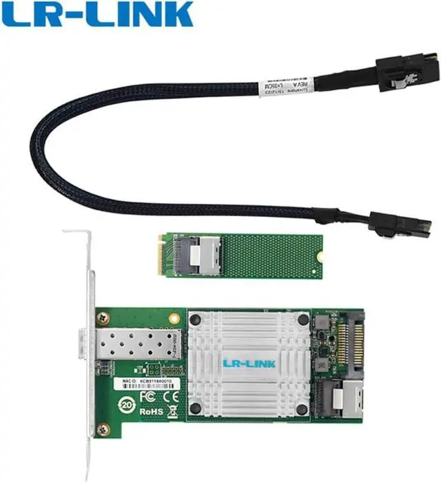 Alt view image 4 of 5 - 10G Single-Port to SFF-8087/M.2 Ethernet Network Adapter (1ntel 82599 Based)