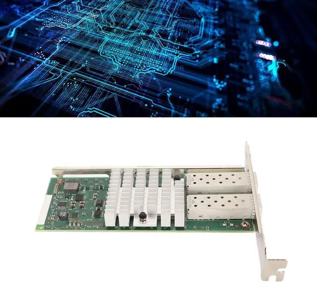 Alt view image 4 of 7 - Server Adapter, Plug and Play 10Gbps PCIe Network Adapter High Speed Low Latency PCle V2.0
