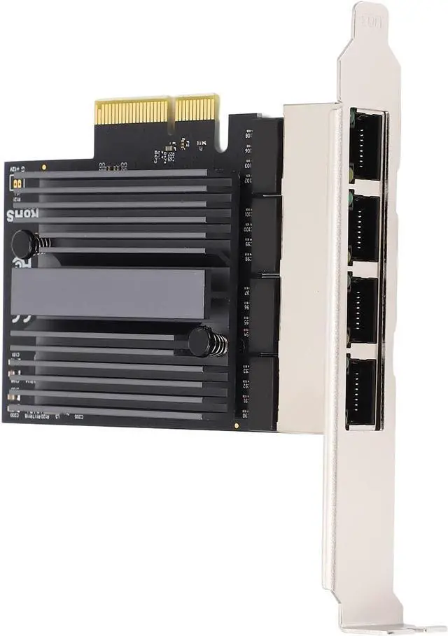Alt view image 4 of 7 - SUNGOOYUE 4 Port Gigabit Ethernet Card, Large Heat Sink for Effective Cooling High Performance Chip with 8 LED Indicators, for Desktop Workstation Server