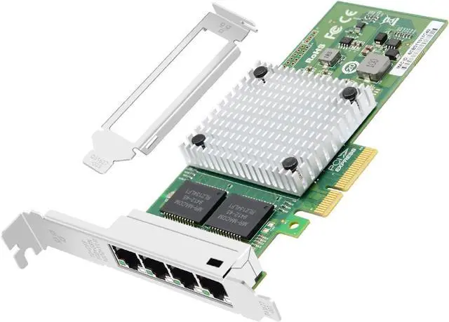 Main image of 1 Gb Network Card with 1860 Chip Quad Ports,Gigabit PCIE Ethernet Adapter LAN NIC Card 4 RJ45 Ports PCI- E X4 Ethernet Card for Machine Vision, Industrial Cameras