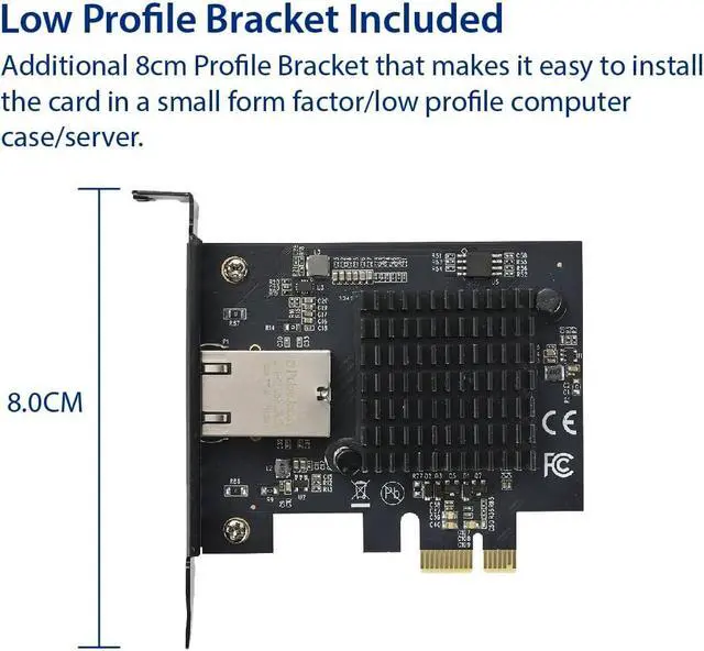 Alt view image 5 of 5 - Single Port 10 Gigabit Ethernet PCI-e x1 Network Card