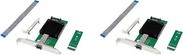 Main image of 2X Server Network Card M.2 B+M Key 8-Channel Single-Port 10GbE Ethernet NIC Network Card for Win10 Freebsd Linux