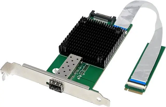 Alt view image 3 of 6 - 2X Server Network Card M.2 B+M Key 8-Channel Single-Port 10GbE Ethernet NIC Network Card for Win10 Freebsd Linux