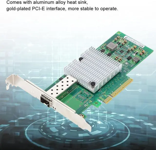 Alt view image 2 of 5 - Network Card with 10Gbps Speed, Single Port Adapter with 82599EN Chip, E10G41BTDA X520 DA1 Module for Server Network Use