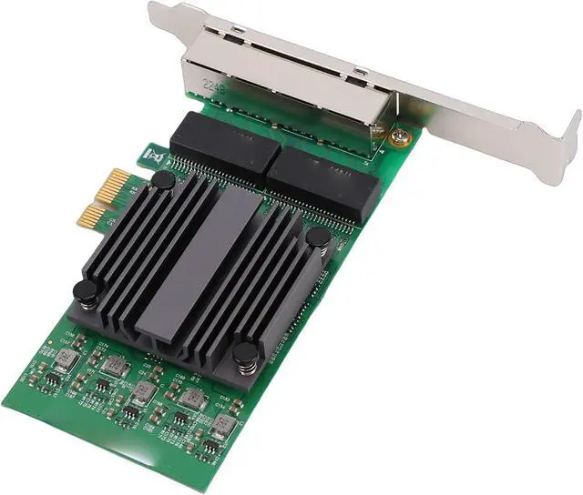 Alt view image 5 of 7 - 4-Port PCIe X1 Industrial Grade Network Adapter Card with 82571 Chip, Energy Efficient Mode for Servers/, 4 RJ45 Ports