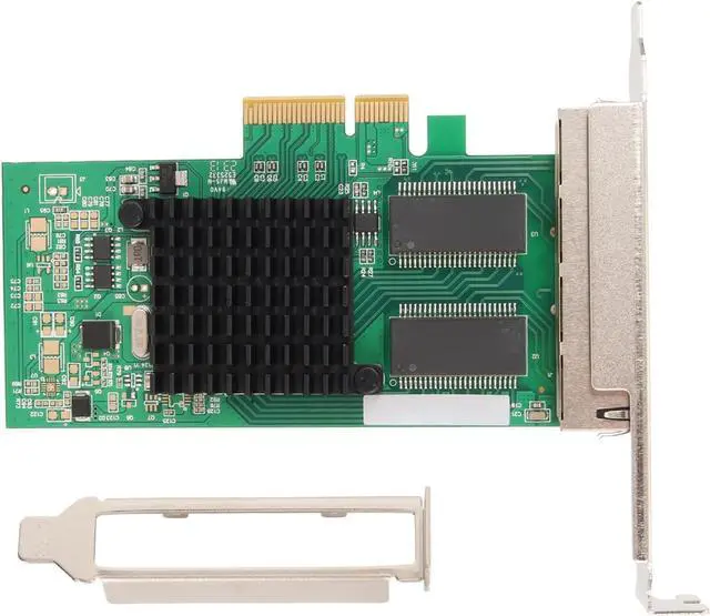 Main image of 4 Ports PCIe Network Card, Gigabit Ethernet Card for Server Desktop Computer, PCI 2.0 5 GTs RJ45 Network A with Bracket, Supports 7/8/10, BSD,