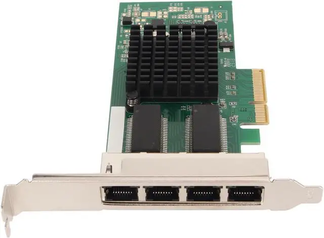 Alt view image 4 of 7 - 4 Ports PCIe Network Card, Gigabit Ethernet Card for Server Desktop Computer, PCI 2.0 5 GTs RJ45 Network A with Bracket, Supports 7/8/10, BSD,