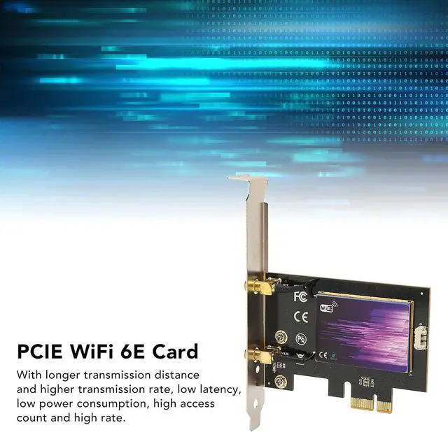 Alt view image 3 of 7 - WiFi 6 PCIE Wireless Network Adapter, 3000Mbps WiFi Transfer Speed, Triple Band 6GHz 5.8GHz 2.4Ghz, WiFi 6e Adapter Card Supports for Win10 for Win11 (64 Bit)