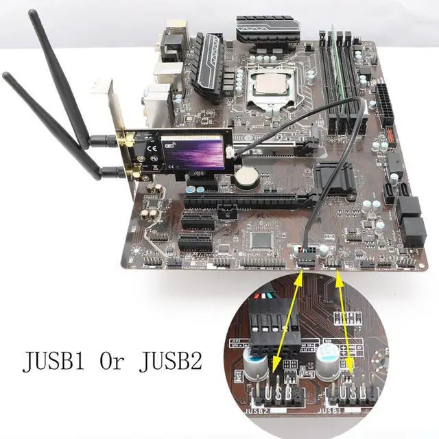 Alt view image 4 of 7 - WiFi 6 PCIE Wireless Network Adapter, 3000Mbps WiFi Transfer Speed, Triple Band 6GHz 5.8GHz 2.4Ghz, WiFi 6e Adapter Card Supports for Win10 for Win11 (64 Bit)