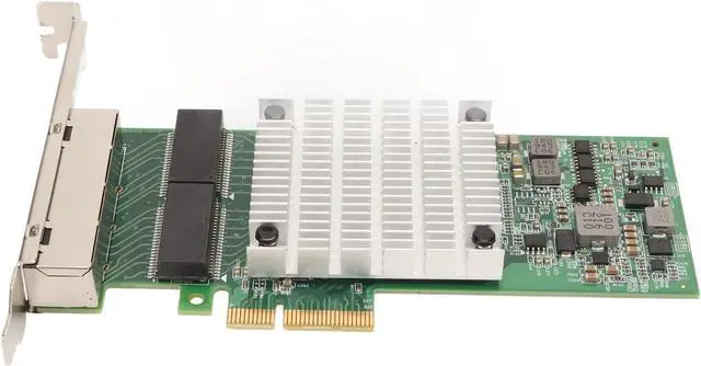 Main image of PCIEx4 Card, 4 Port Gigabit Network Adapter with for I350 Chip, Large Heat Sink, RJ 45 Interface, for Servers and Desktop Computers