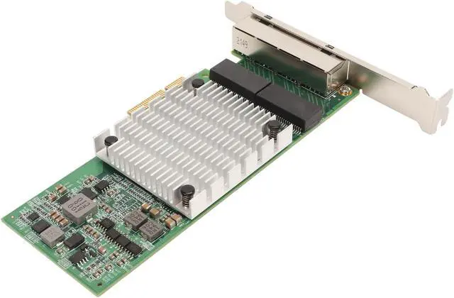 Alt view image 3 of 7 - PCIEx4 Card, 4 Port Gigabit Network Adapter with for I350 Chip, Large Heat Sink, RJ 45 Interface, for Servers and Desktop Computers