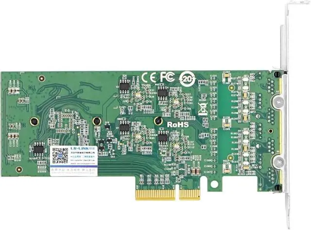 Alt view image 3 of 4 - The LRES1057PT is a PCIe x4 Quad Port 2.5G Ethernet Network Adapter that is Also Compatible with PCIe x8 and x16 Lanes
